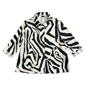 Vitamin Zebra Print Cotton Jacket